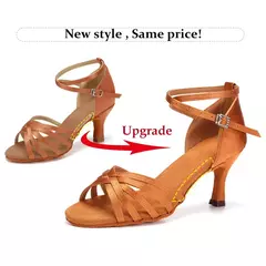 Sapatos de dança latina de venda imperdível para mulheres sapatos de dança de salão feminino sapatos de dança salsa saltos 5 cm/7 cm - loja online