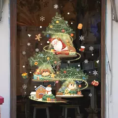Santa and Snowman Christmas Window Adesivos, Decalques De Parede, Ano Novo, Home Decor, Feliz Natal Decorações, Presentes de Natal, 2022 - loja online