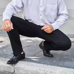 Calças masculinas de tecido elástico de algodão, plus size, preto, cáqui, calças casuais, gordas, tamanho 30-50 na internet