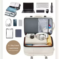 Mochila de viagem das mulheres dos homens expandido grande capacidade saco caminhadas negócios mochilas para portátil carregamento usb à prova dwaterproof água escola volta pacote - loja online