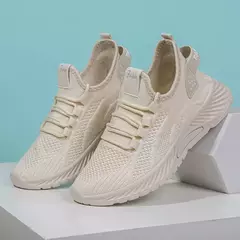 Sapatos de corrida leves e respiráveis para mulheres, calçados esportivos antiderrapantes, ao ar livre, macios, com cordões, moda, tênis - comprar online