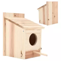 Imagem do Birdhouse exterior madeira inovadora, Natural Breeding Box, DIY