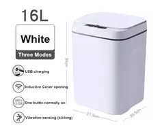 Sensor automático lixeira, elétrico, Touchless, Smart Bin, cozinha, banheiro, balde impermeável, lixo com tampa, Home Wastebasket, 16L na internet