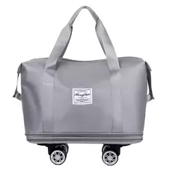 Saco de bagagem expansível com roda universal, grande capacidade, separação seca e úmida, armazenamento, viagens de negócios, mochila - comprar online