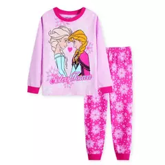 Conjunto pijama de algodão infantil, pijamas femininas, Frozen Anna Cartoon, roupas de bebê, primavera, outono, novo