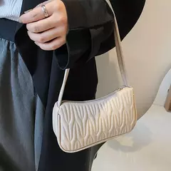 Bolsa de axilas de couro PU para mulheres, bolsa casual, bolsas de ombro femininas, luxo na internet