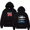 Hoodie inicial dos homens D GTR Skyline R34, Hoodie gráfico, Pullovers de moletons, Roupas Masculinas, Essencial para Outono, Novo, Y2k