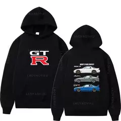 Hoodie inicial dos homens D GTR Skyline R34, Hoodie gráfico, Pullovers de moletons, Roupas Masculinas, Essencial para Outono, Novo, Y2k