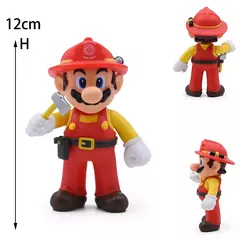 Imagem do Super mario bros figura de ação brinquedos wario waluigi bowser pvc modelo boneca sapo burro kong anime dos desenhos animados jogo coleção brinquedo presente