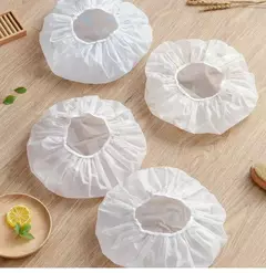 Imagem do Touca de banho impermeável para mulheres e homens, tampa de cabelo seco, banho, anti-óleo, fumaça, cuidados com os cabelos, casa, 5pcs