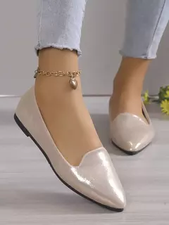 Mocassins deslizantes respiráveis para mulheres, sapatilhas rasas de balé elástico, fundo macio, sapatos de barco com dedo apontado, tamanho grande, 43, moda, 2024 - comprar online