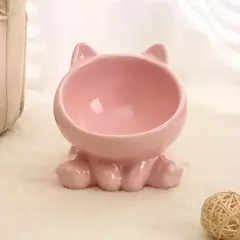 Tigela para gatos, acessórios para animais de estimação, cerâmica, diagonal, pés altos, proteção fofa, coluna cervical, tigela para cachorro, bebida, água, suprimentos para animais de estimação - Wolf Magazine