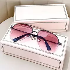 Imagem do Óculos de sol gradiente anti-reflexo para homens, óculos de sol piloto grande, design UV400, sem caixa, moda