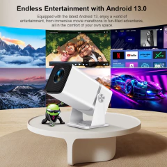 ThundeaL 4K Projetor Full HD FHD TD80W Android WiFi 3D Home Theater TD80 Projetor de feixe portátil Reunião de vídeo Filme PK HY320 HY320W HY300 HY300W Projetor na internet
