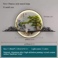 Imagem do TINNY-Chinês Criativo Paisagem Mural Candeeiro, Imagem Moderna Luz de Parede, Lâmpada LED para Casa, Sala, Estudo, Decoração Do Quarto