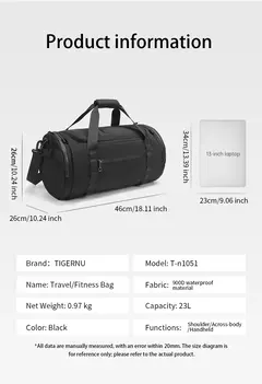 Sacos impermeáveis de esportes para homens, Sacos de ginástica para Fitness, Treinamento, Saco ao ar livre, Mensageiro Masculino, Bolsa de Viagem, Garantia vitalícia