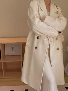 Casaco de Cashmere Camel Classic, casaco de lã de comprimento médio, novo, 101801, outono e inverno - loja online