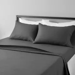 Conjunto de lençóis de casal batilo, 4 peças, com fronha, luxo, macio, plano e conjunto para cama de solteiro/completo/queen/king size