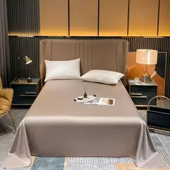 Imagem do Folha plana de seda natural Mulberry, folha de cama de cor sólida, seda real, cama king size, têxtil doméstico, 250X270