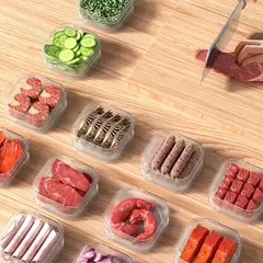 Imagem do Caixa De Preservação De Carne Congelada, Geladeira De Alimentos, Manter A Frescura, Frasco De Armazenamento Transparente, Organizador De Vegetais De Cozinha Em Casa