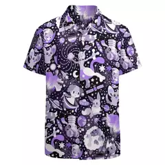 Camiseta havaiana masculina de manga curta, estampa de ovelha 3D, roupas de praia soltas, camisas grandes, verão na internet