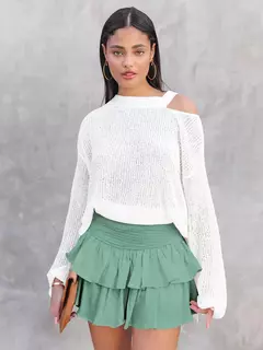 Mini-saia linha A feminina, cintura baixa, fina, monocromática, que combina tudo, casual, doce, sexy, streetwear de moda feminina, verão, Y2K - loja online
