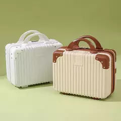 Mini Saco De Maquiagem Vintage, Caso De Viagem Portátil, Pequena Caixa De Bagagem, Handy Caixa De Presente, Senha De Rolamento De Bagagem, 14 ", 16";;VERDADEIRO;;"16 polegadas [com bloqueio de senha 35*27*16]],Ouro rosê - comprar online