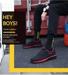 Tênis casuais masculinos tênis de corrida masculino rendas-up leve confortável respirável tamanho grande 46 sapatos de caminhada atléticos para homem - Wolf Magazine