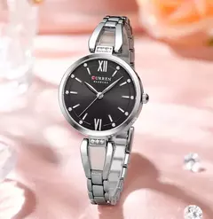 Curren-Relógio de luxo para mulheres, alta qualidade, diamante, senhoras, quartzo, impermeável, aço inoxidável, caixa incluída - Wolf Magazine