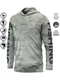 Umidade ao ar livre Wicking Jersey, Camisa De Pesca, Proteção UV, Tops Secagem Rápida, Hoodie Respirável, Vestuário De Pesca, UPF 50 Plus, 2021 - loja online