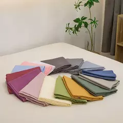 Conjunto de lençol único para dormitório, boa cor, algodão lavado, estudante simples, 3 conjuntos