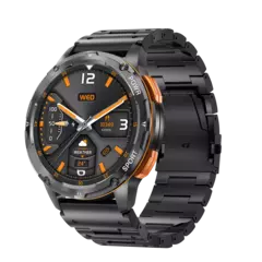 Smartwatch amoled AK59 com bateria grande para senhoras, pulseira de metal de borracha, relógio esportivo, BT Call 400mAh, moda luxuosa na internet