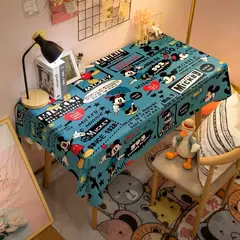 Toalha De Mesa Mickey Mouse Dos Desenhos Animados Da Disney Para Crianças, Mesa De Jantar Americana, Toalha De Mesa De Café Retro, Toalha De Mesa Quadrada na internet