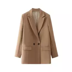 TRAF-Blazer feminino de escritório, preto, bege, cáqui, azul, verde, cinza, casaco de moda, blazers femininos, jaqueta, casacos, 2024