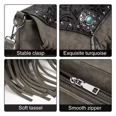 Celela design original bolsa de ombro para as mulheres couro do plutônio luxo embreagem designer bolsas ocidental bolsa franja saco do mensageiro na internet