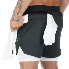 Shorts Quick Dry Camo Running para homens, esportes de ginástica, treino, fitness, jogging, calças curtas, verão, 2 em 1 na internet