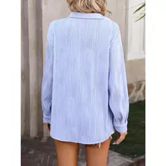 Blusas vintage grandes para mulheres, camisas soltas casuais para jovens, tops femininos monocromáticos, moda elegante, outono, 2024 - Wolf Magazine