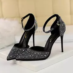 Mulheres Sexy 10cm Sandálias De Salto Alto Do Casamento Glitter Saltos De Noiva Champanhe Bombas De Ouro Fetiche Stiletto Crystal Glitter Strap Shoes