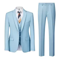 Conjunto de terno casual masculino de negócios, jaqueta masculina, blazers, calças, calças, colete, colete, moda, 2023 - loja online