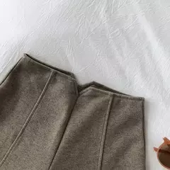 Shorts de lã emagrecedor de cintura alta feminino, versáteis, perna reta, perna larga, calça casual, novo, outono, inverno, 2023 - comprar online