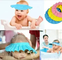 Touca de banho ajustável para bebê, proteger shampoo, escudo do cabelo, banho de saúde, chapéu impermeável para criança, 1PC