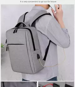 Mochila simples e elegante, mochila multifuncional de grande capacidade para deslocamento, viagens de negócios, bolsa para computador de estudante-ll