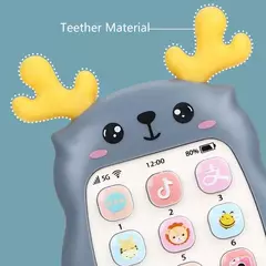 Telefone bilíngue mordedor brinquedos para bebê, música, brinquedo de voz, educação precoce, máquina de aprendizagem, eletrônica, presente infantil - comprar online