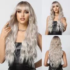 Easihair perucas sintéticas longas e encaracoladas com franja loira com destaque de platina peruca para mulheres cabelo sedoso resistente ao calor peruca cosplay - Wolf Magazine