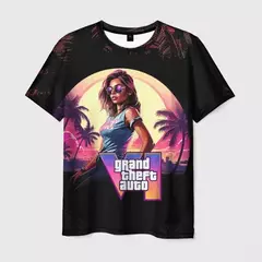 Camisola de manga curta com estampa Grand Theft Auto VI masculina e feminina, estilo casual, moda verão, Gta 6 quente, 3D, novo, 2022