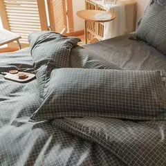 Preto branco pequenos verifica impresso conjunto de cama floral capa edredão fronha conjunto cama folha colcha único rainha rei tamanho