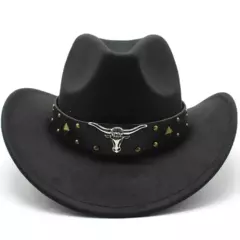 Mulheres e Homens Lã Ocidental Chapéu de Cowboy, Cavalheiro Senhora Jazz Cloche Sombrero Bonés, Tamanho Grande, Inverno, Outono, Novo, 2 - comprar online
