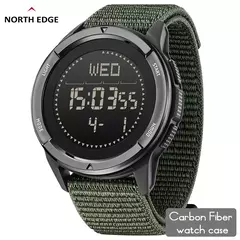 NORTH EDGE ALPS Relógio Digital Masculino Impermeável, Relógios De Pulso De Fibra De Carbono, Choque Militar Esportes, Super Leve, Bússola Ao Ar Livre, 50m