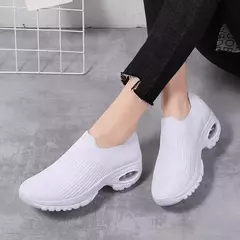 Sapatos esportivos casuais femininos, tênis de plataforma cunhada para senhoras, sapatos vulcanizados respiráveis, nova moda, verão 2024 - comprar online