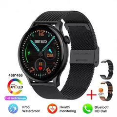 NFC Smartwatch para Mulheres, Tela HD, Rastreador de Saúde, Esportes, Voz, Chamada Bluetooth, Huawei, Xiaomi, Senhoras, Novo, 466x466, 2022 - Wolf Magazine